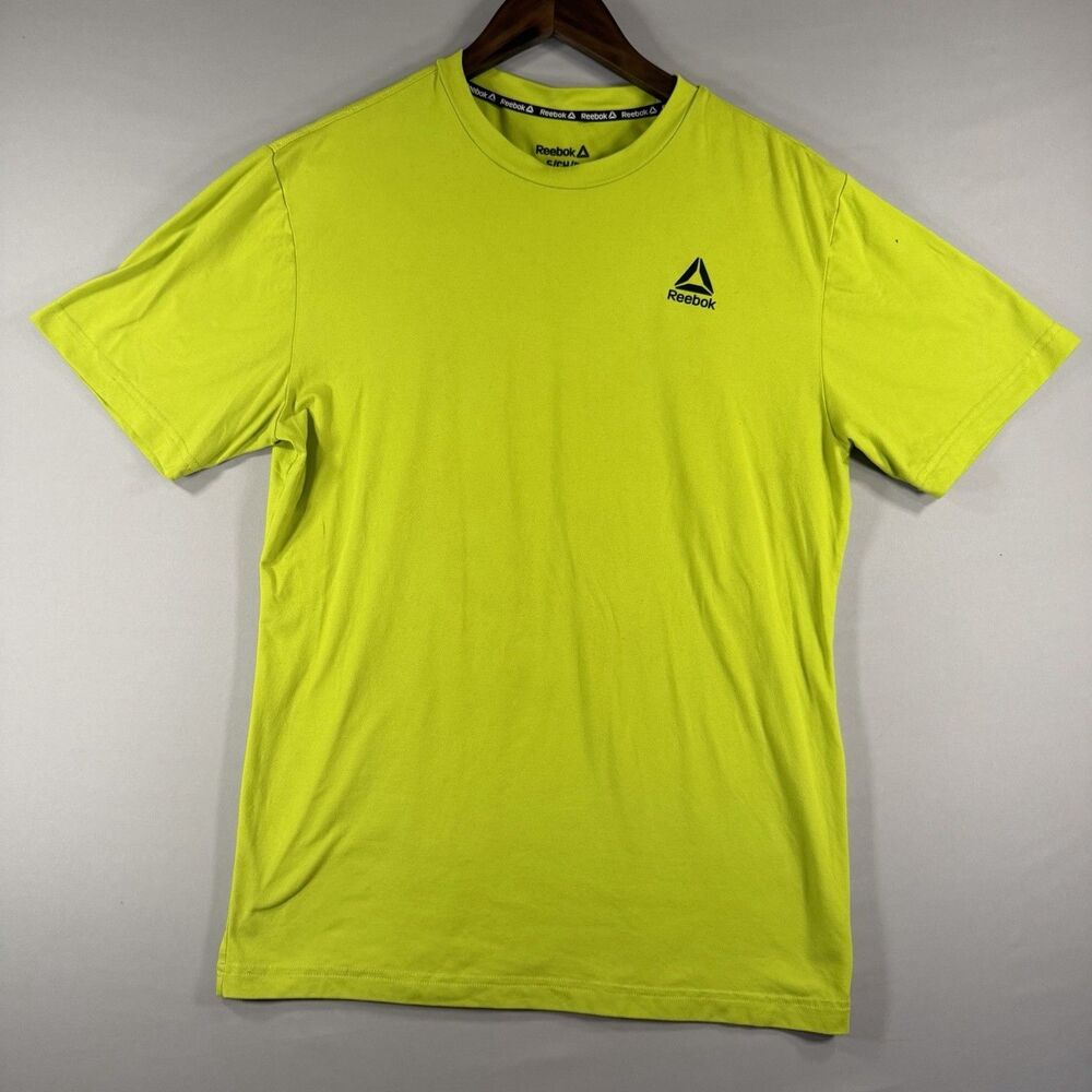 Reebok  SS T-Shirt Sz S/P/CH Green Athletic Training Gym Performance Tee